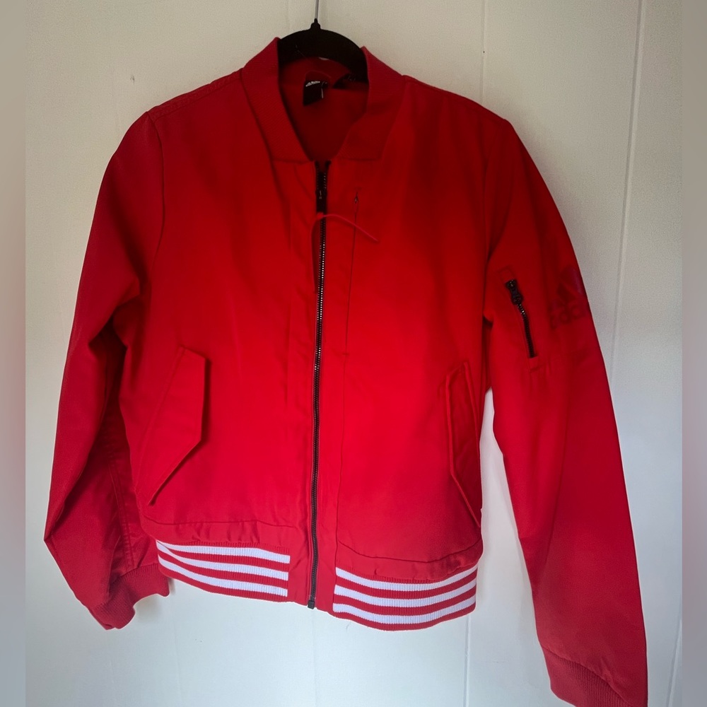 Adidas fleece lined Track Bomber Jacket